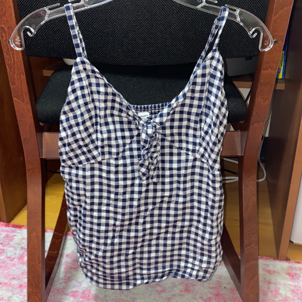Black Gingham Top